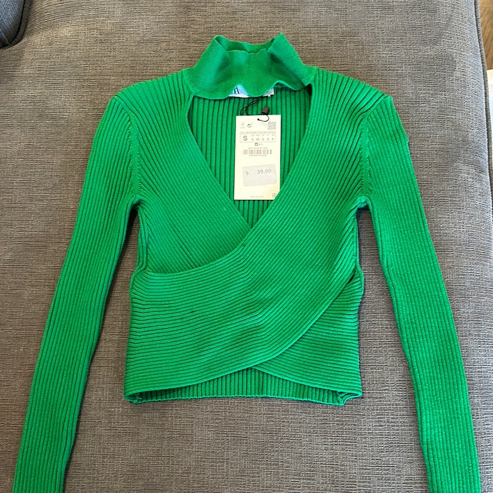 Green Ribbed Sweater